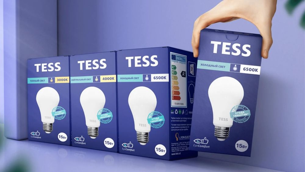Лампочек  TESS от 3watt до 50 watt (3000k 4000k 6500k)