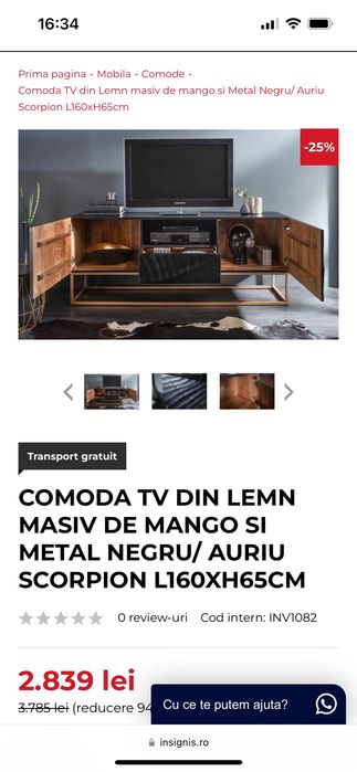 Comoda lemn de mango