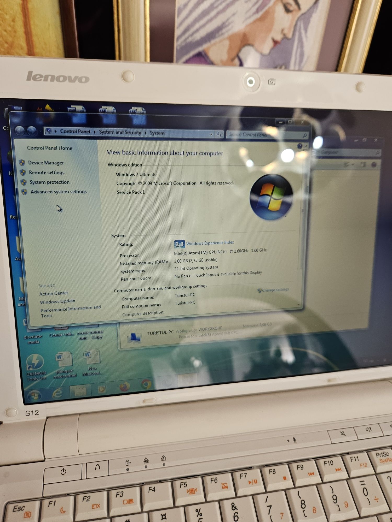 Laptop Lenovo S12 alb