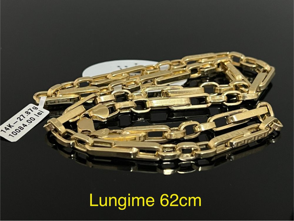 Bijuteria Royal CB : Lant barbatesc aur 14k 27,87gr lungime 62cm