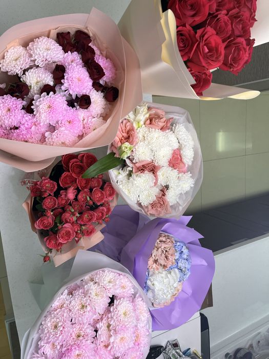 Свежие букеты красивые