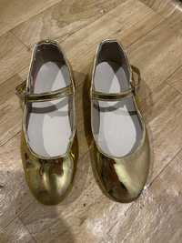 Туфли для танцев золотистые