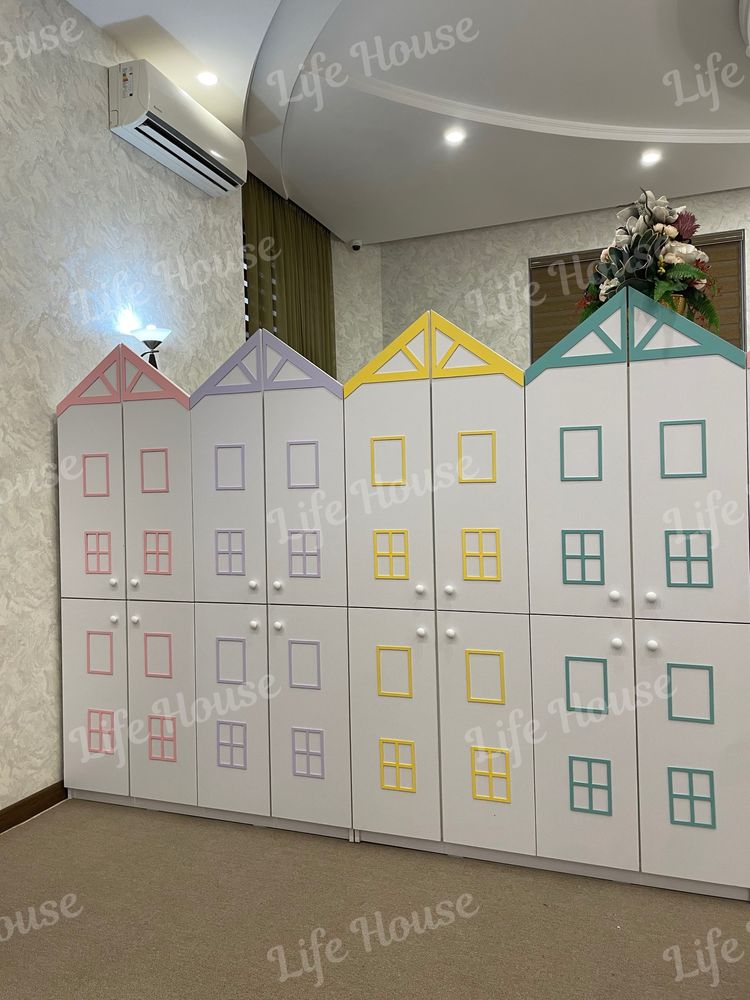Шкафчики домики Мебель для детского сада
