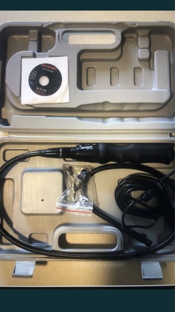 Endoscop cu camera video,Voltcraft,trusa completa cu mufa USB