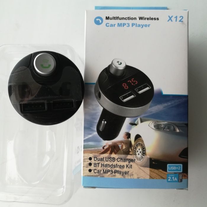 FM-трансмиттер модулятор x12 Bluetooth, AUX, USB флешка, Micro fleshka