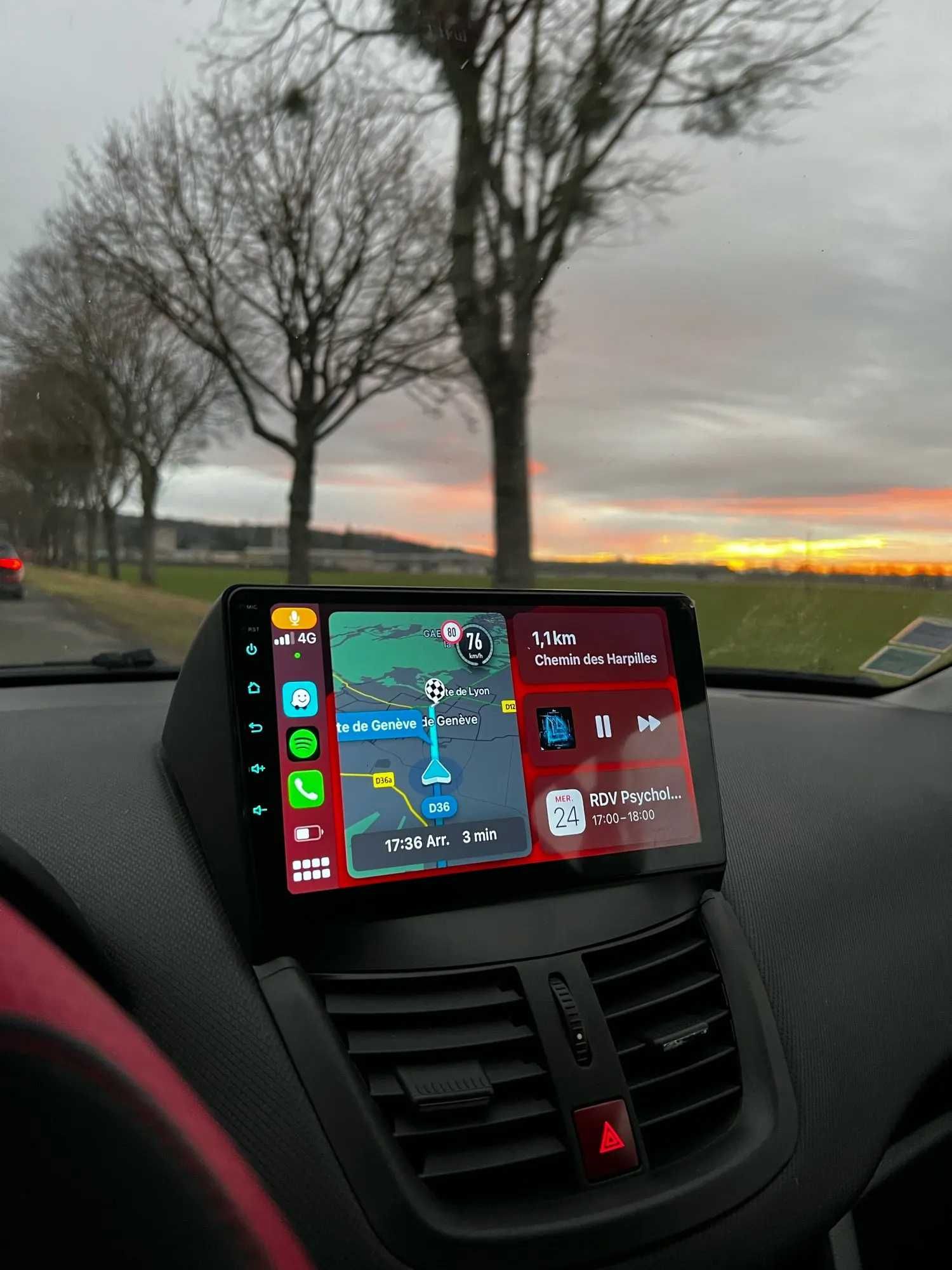 Navigatie Android Dedicata Peugeot 207 1-8GB RAM - QLed CarPlay DSP 4G