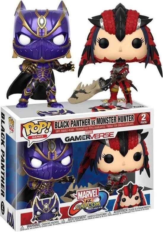 Funko Pop! Marvel vs. Capcom - Black Panther vs Monster Hunter фигури