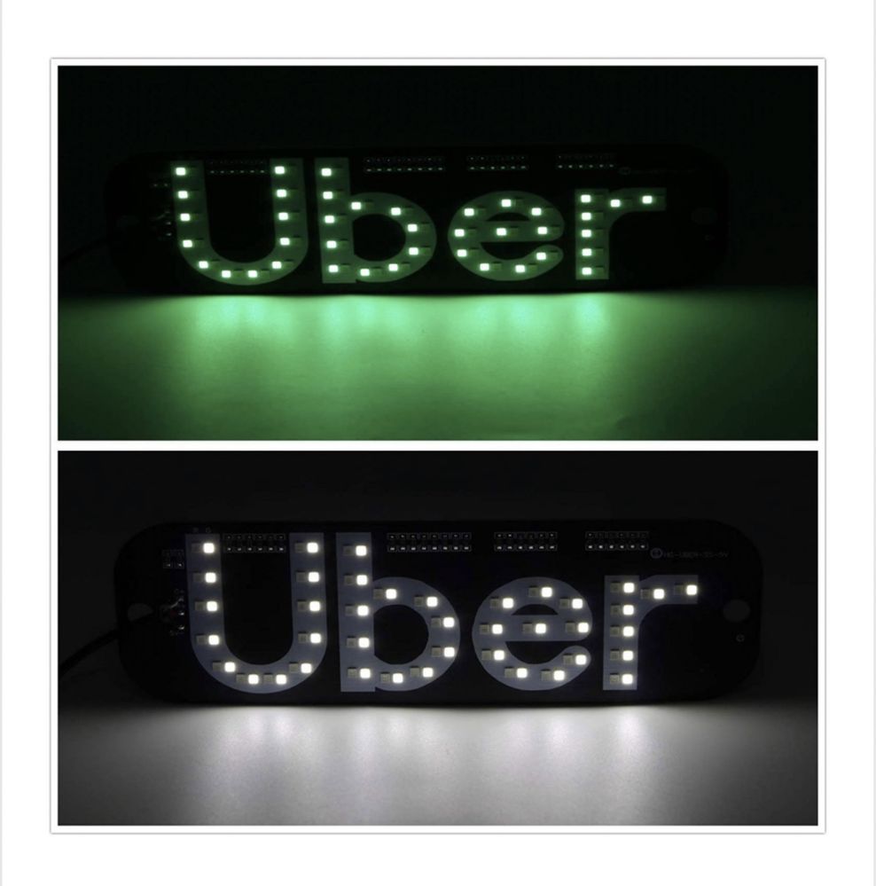 Spot leduri UBER pentru Parbriz auto soferi UBER alim. Priza bricheta