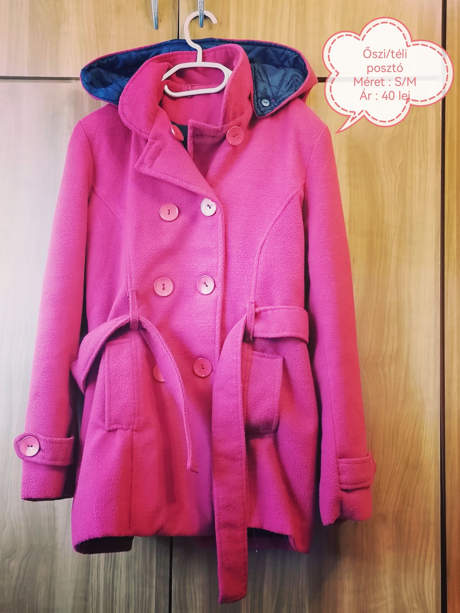 Palton de iarna rosu