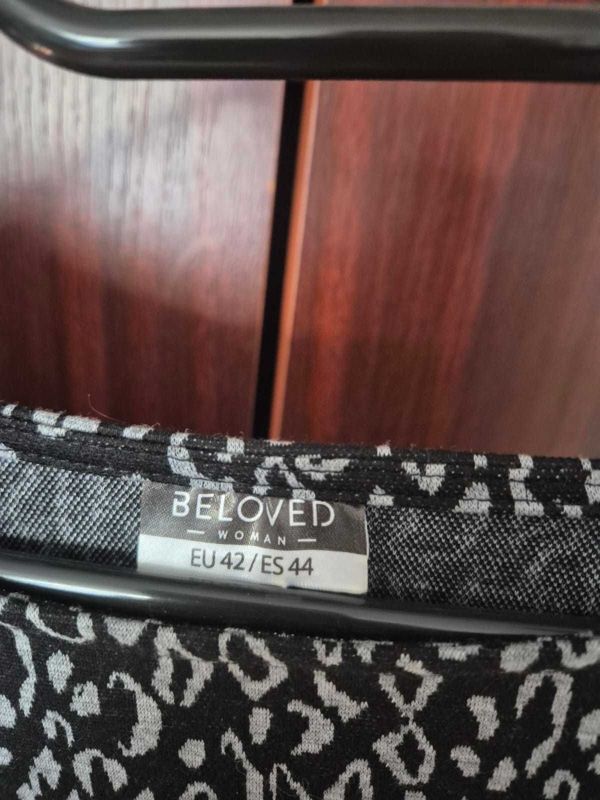 Rochie de zi alb cu negru