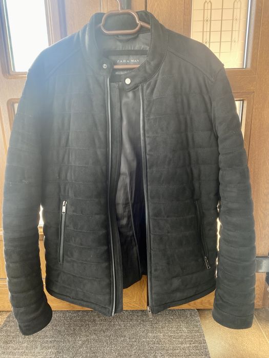 Geaca de piele intoarsa Zara