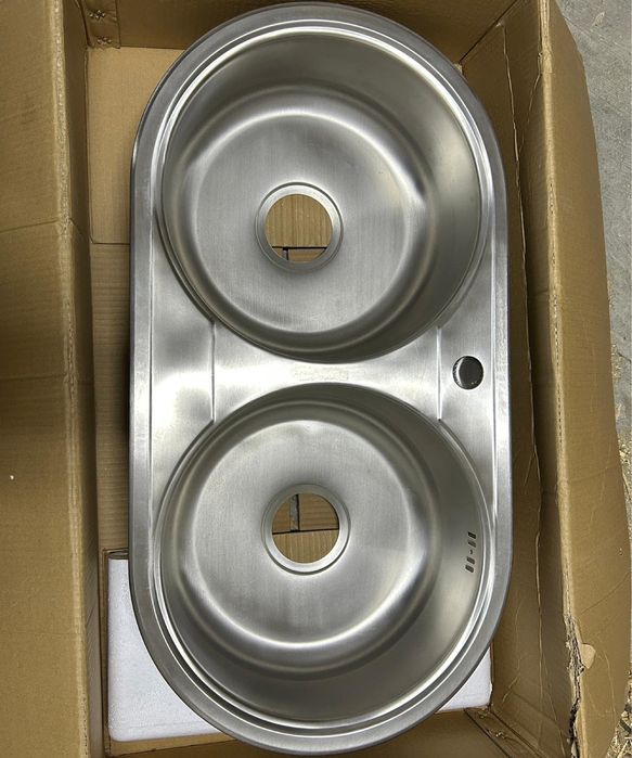 Chiuveta rotunda dubla inox de bucatarie