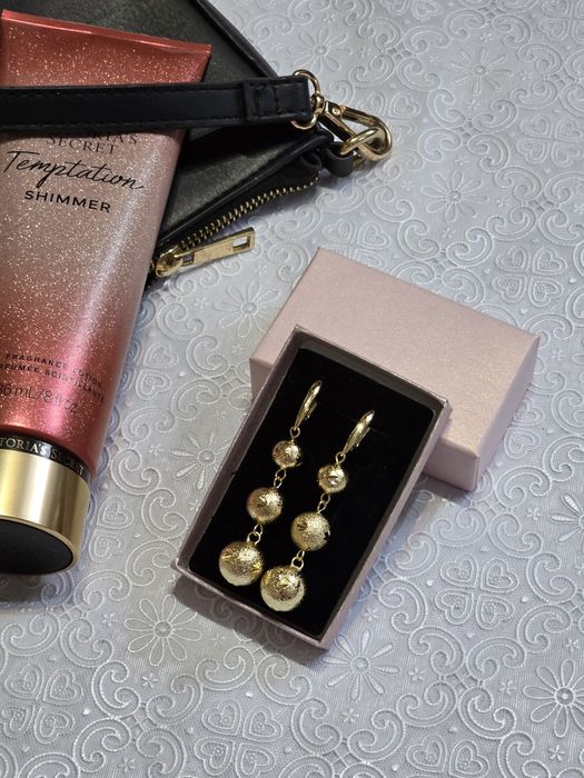 Cercei placati cu aur 14 karate