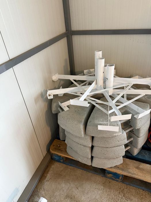 Umbrela mare nouă impermeabilaterasă 3.5x3.5 nouă 4 bu complete