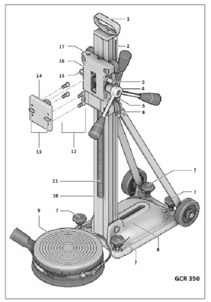 Стойка сверлильного станка BOSCH GCR 350 Professional