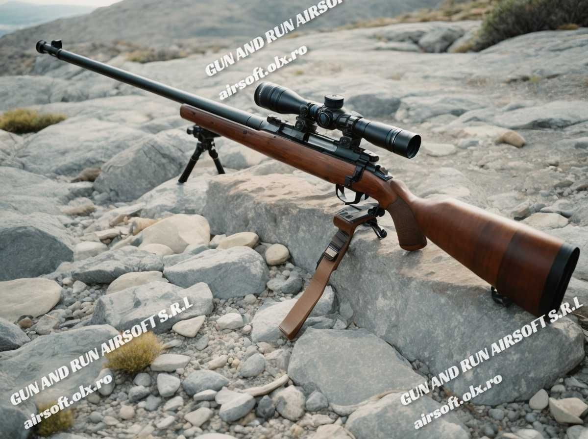 Pusca METAL Sniper Modificat ~4.5 JOULI+~ Cu Aer Comprimat ARC! ~Noua