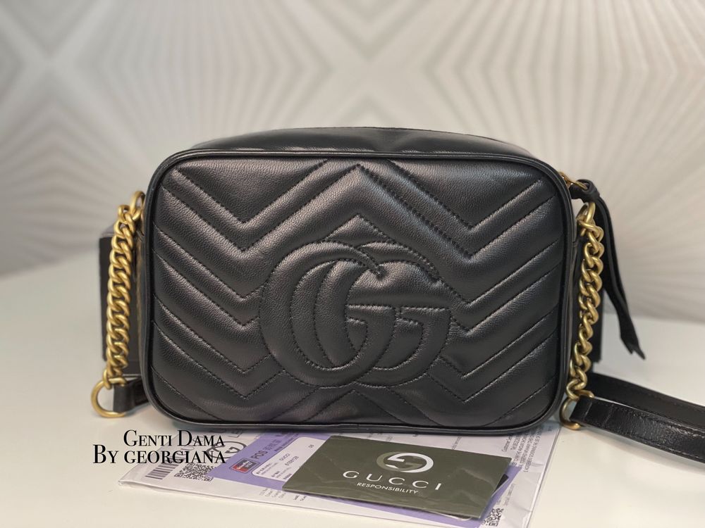 Geanta Gucci Marmont Camera Piele Naturala