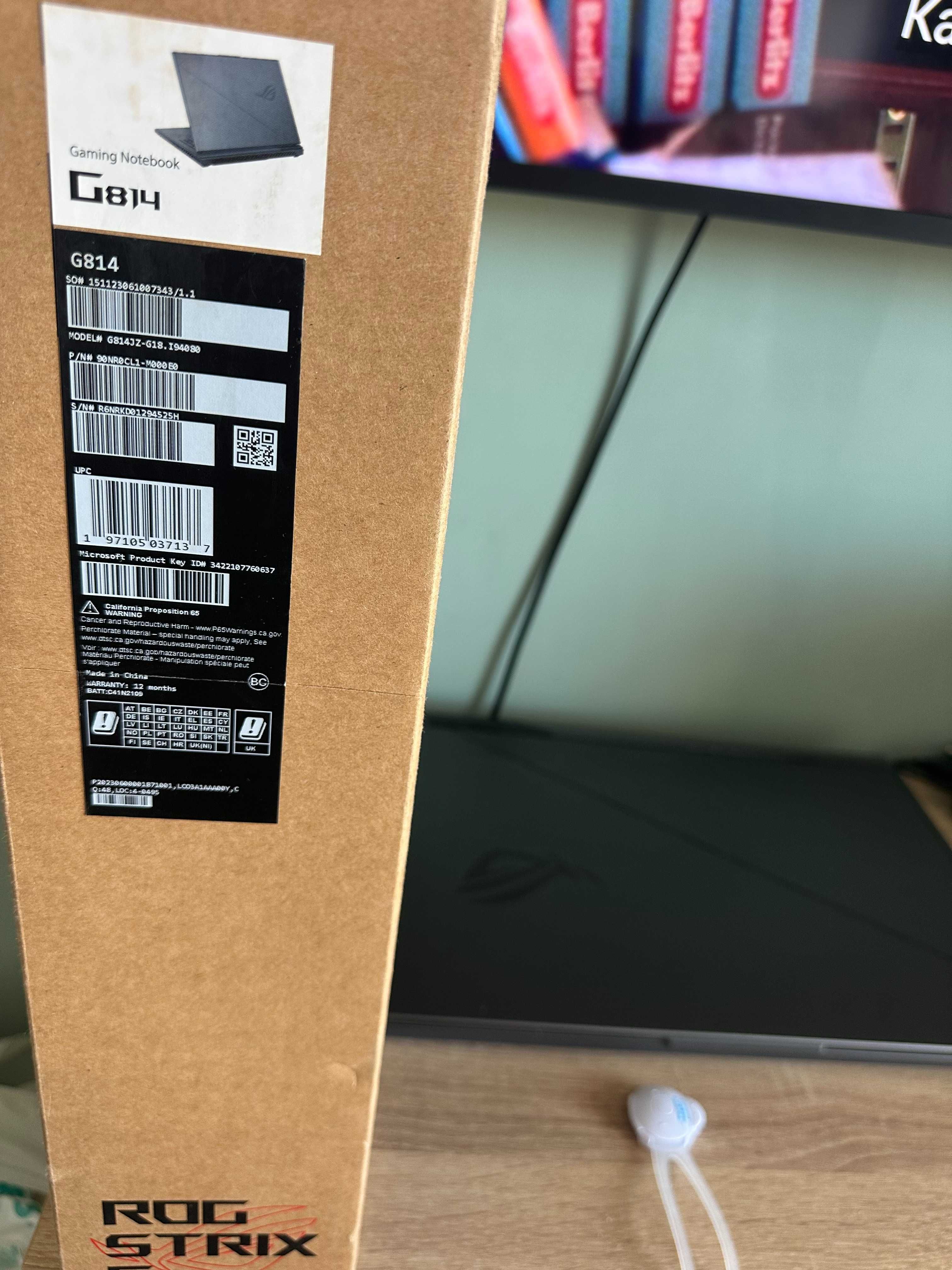 ASUS ROG Strix (G814) – i9-13980HX, RTX 4080 12GB, 18″ 240 Hz–като нов