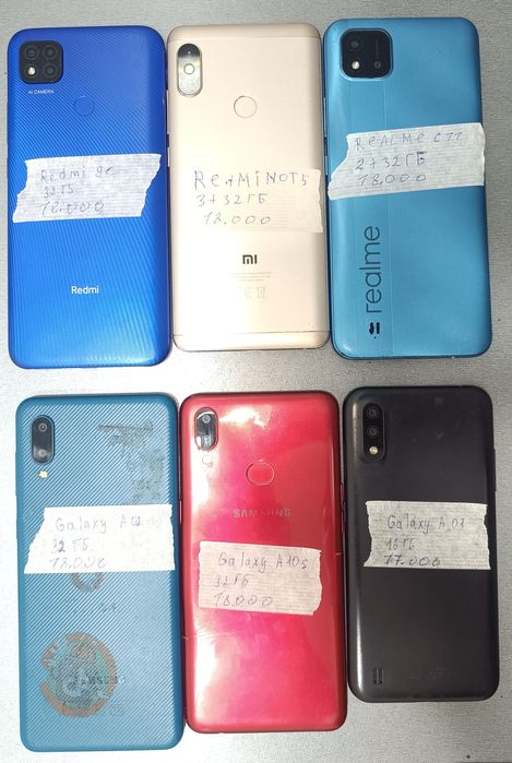 Смартфоны oppo, Samsung, redmi,vivo