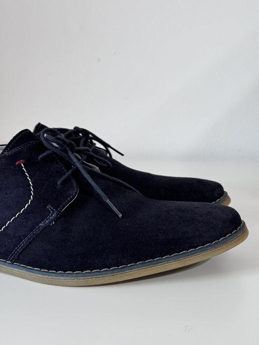 Pantofi din piele intoarsa bleumarin