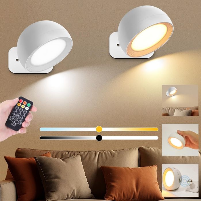Aplica de perete pentru interior, 2 piese LED
