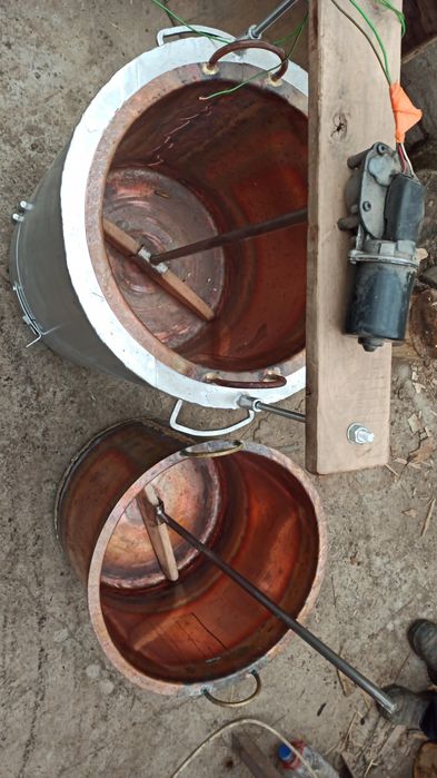 Oala cupru preparat magiun natural,vas căldare arama, cazan traditiona