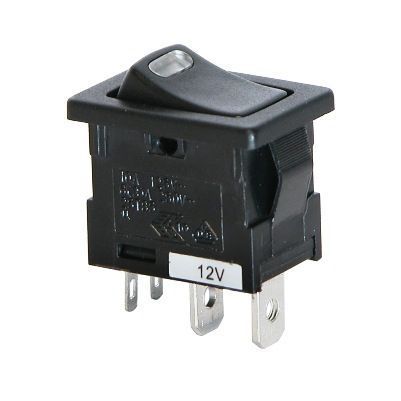Intrerupator auto Carpoint 12V 10A On/Off cu led rosu, 19,00 x 12,30 mm