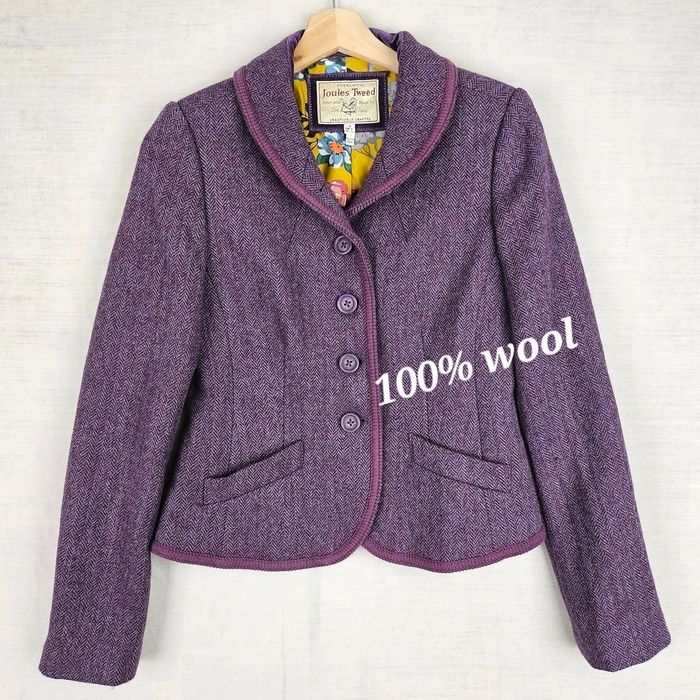 Sacou Joules Tweed 100% lână, culoare Heather