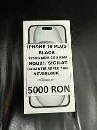 AmanetNolimit: iPhone 15 Plus Black Sigilat Garantie Apple 1an