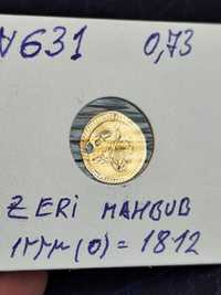 Златна монета, 1/2 ZERI MAHBUB,1812 год.тегло 0.73 гр., проба 956/1000