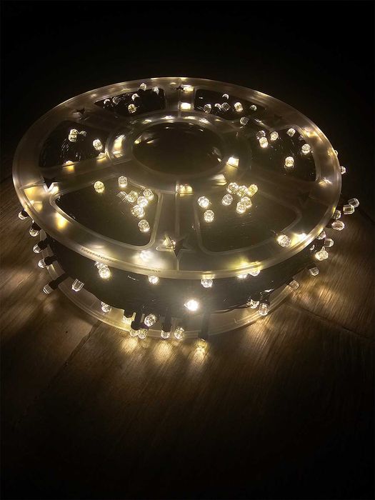 Instalație Alb Cald tip LED Crăciun, 50 M, 300 LED, interior/exterior