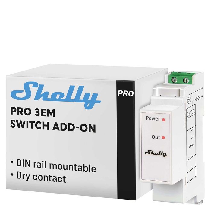 Supliment comutator Shelly Pro 3EM - Automatizare acasa