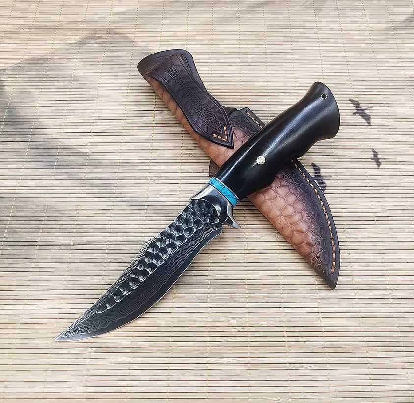 Cutit Imperial Dragon Scale, forjare manuala, teaca piele