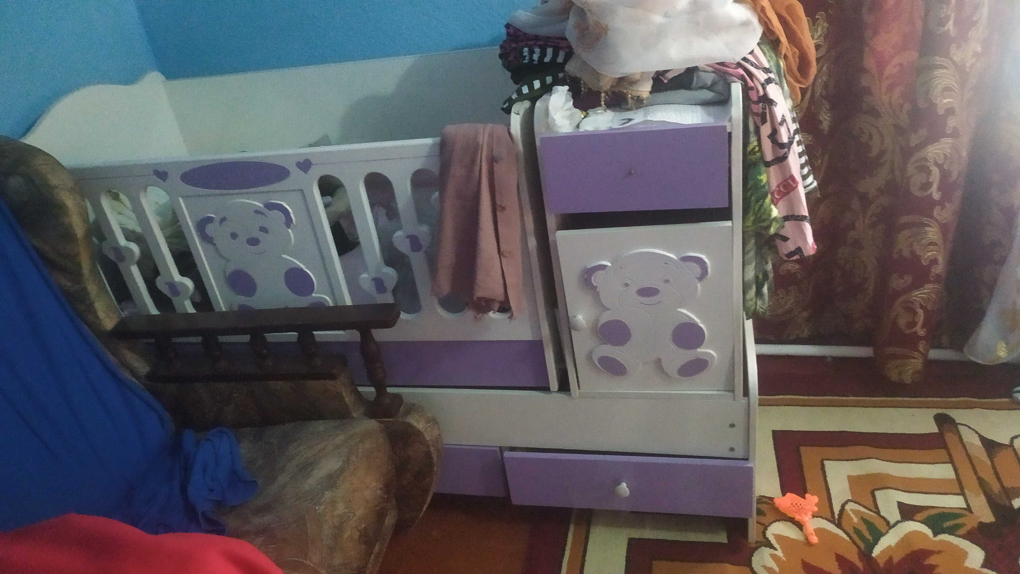 Детский кровать с маятником