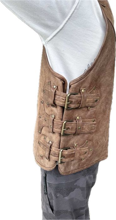 Кожен елек Мото рокер мотор 2024 модел Brown кафява кожа