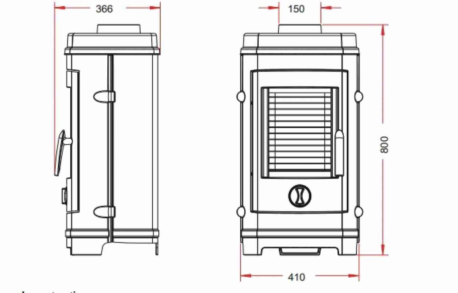 Soba fonta Remilly 7-10.5kW
