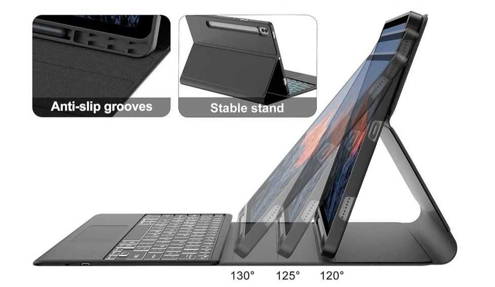Калъф с Клавиатура с тъчпад - 12.4" Таблети SAMSUNG, Нов неразпечатван