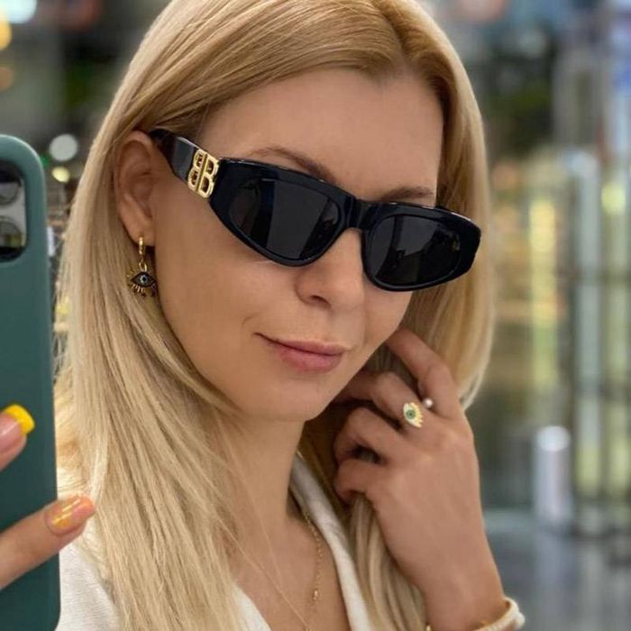 Ochelari soare Balenciaga Originali femei,ca Noi! Model Cat eye,negri