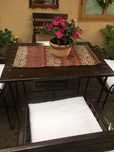 Set -masa cu  4 scaune de Gradina/Mobilier terasa/culoare mahon