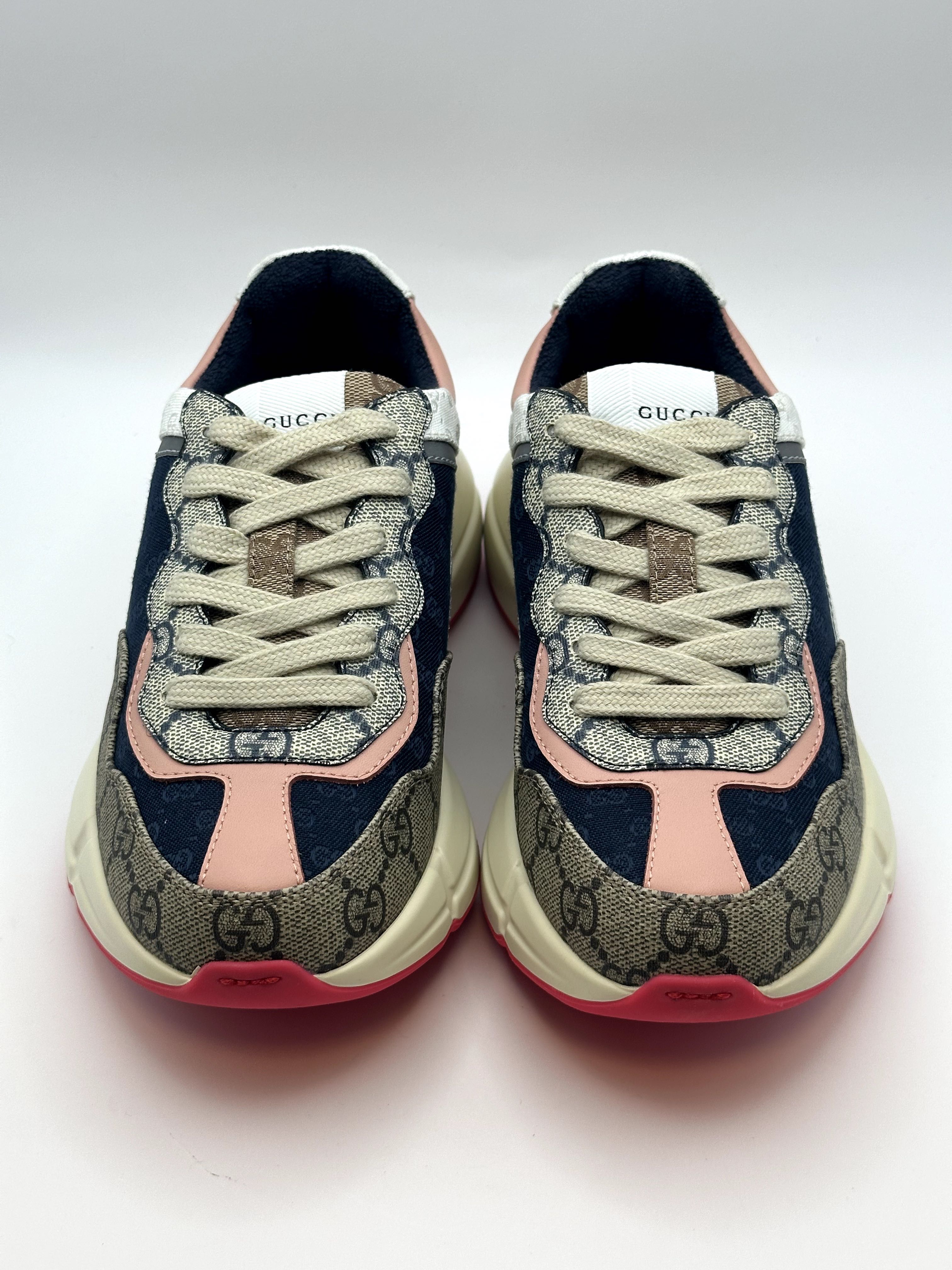 Gucci Rhyton Multicolor Sole Pink Sneakers