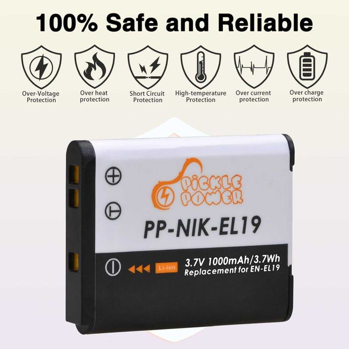 Комплект зарядно устройство + две батерии PP-NIK-EL19 за Nikon