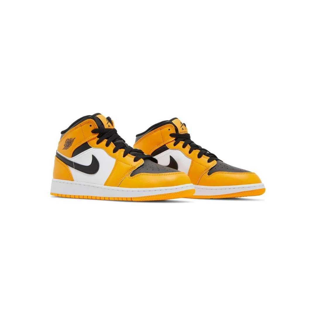 Nike Air Jordan 1 Mid Taxi Yellow Toe