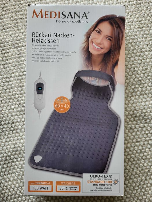 Pernă electrică Medisana pentru spate și gât, 100W, 60x40 cm