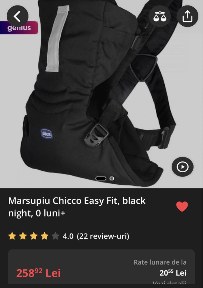 Marsupiu Chicco Easy Fit