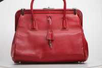 Geanta Prada Madras Cerniera RUBINO RED doctor's bag