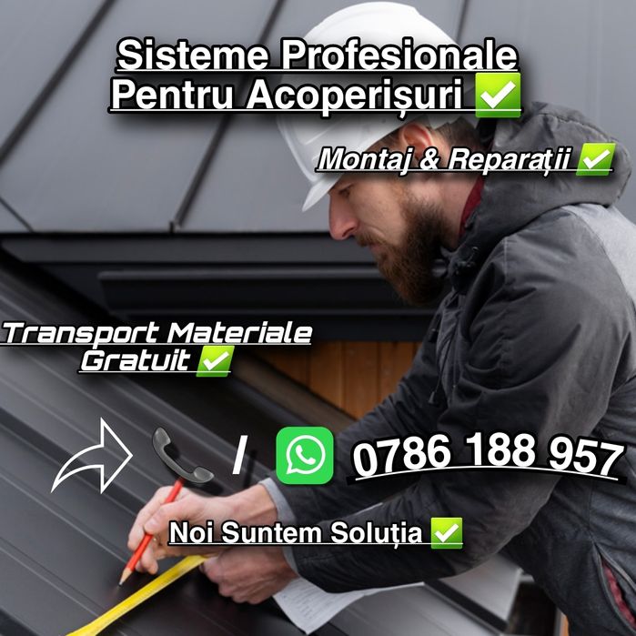 Reparații Acoperișuri, Montaj , Terase, Vopsire, Izolații