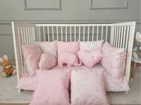 Спален комплект за бебешка кошара "YuarBaby"-розов