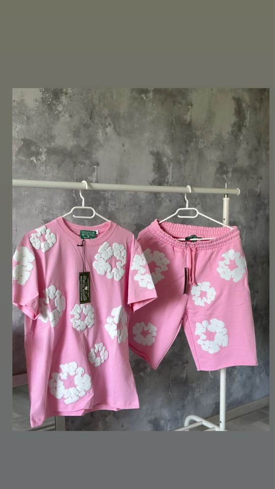 Compleu Denim Tears pink roz syna trapstar amiri