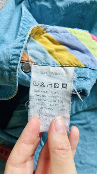 Fustă Culoare Bleu Deschis, Stil Casual/Cargo, 100% Bumbac