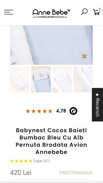 Babynest Bleu Bebelusi Baieti Bumbac
Explorați confortul și siguranța